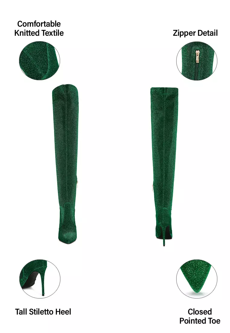 Long green cheap boots