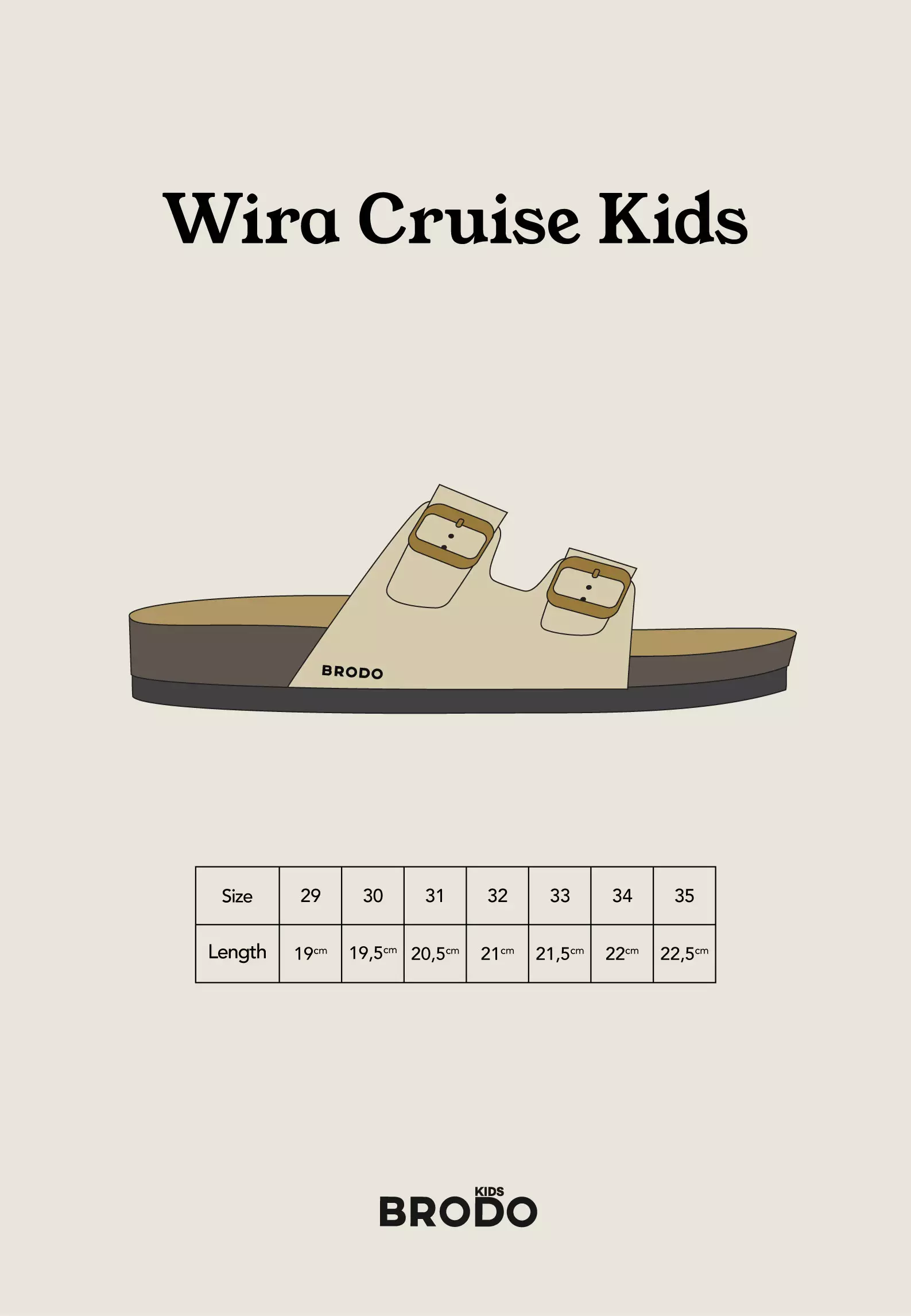 BRODO - Sandal Wira Classic Kids Black