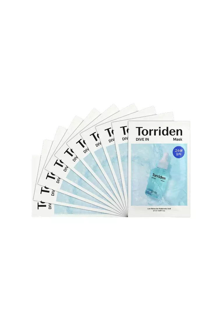 Torriden Dive In Low Molecular Hyaluronic Acid Mask 10pcs