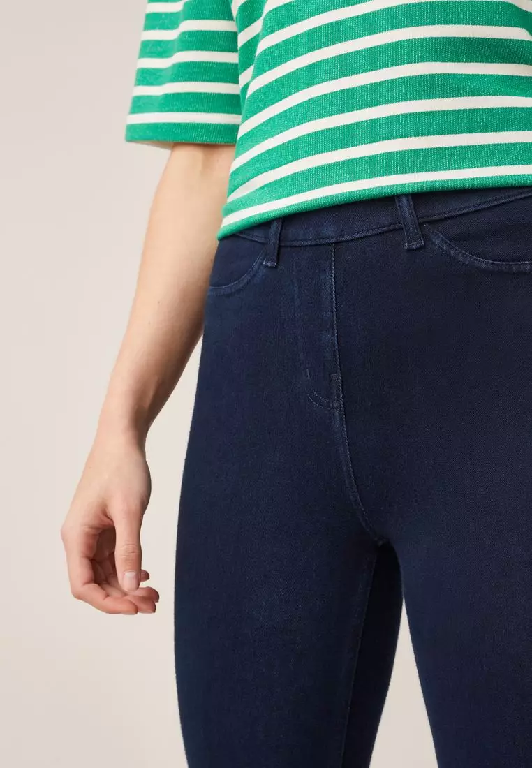 Cropped Denim Jersey Leggings