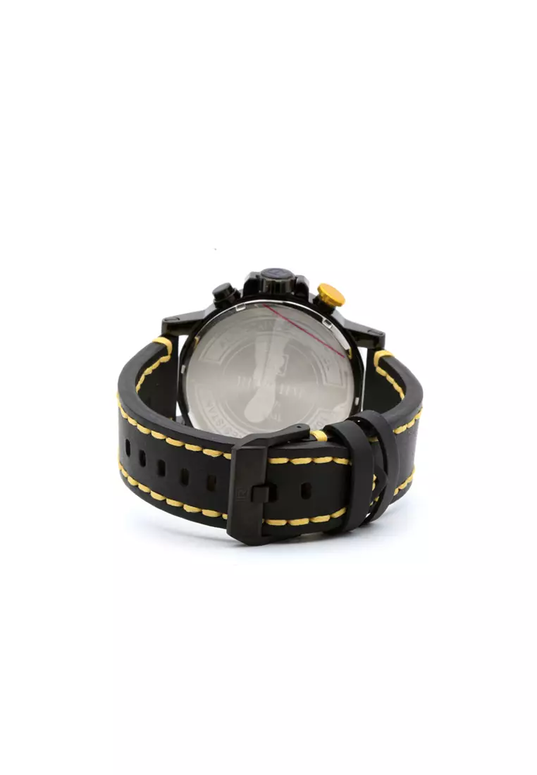 Rhythm SI1604L02 Chronograph Jam Tangan Pria Leather Strap