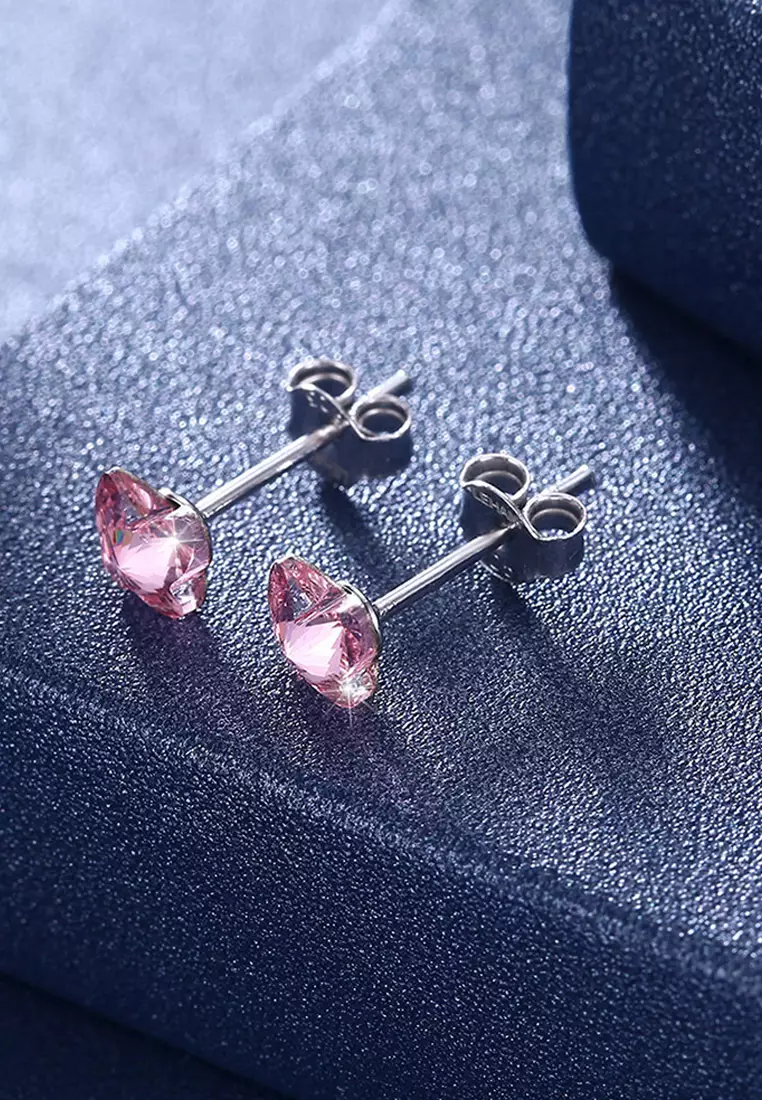 Solid 925 Sterling Silver Shape of Wings Embellished with SWAROVSKI® Crystals