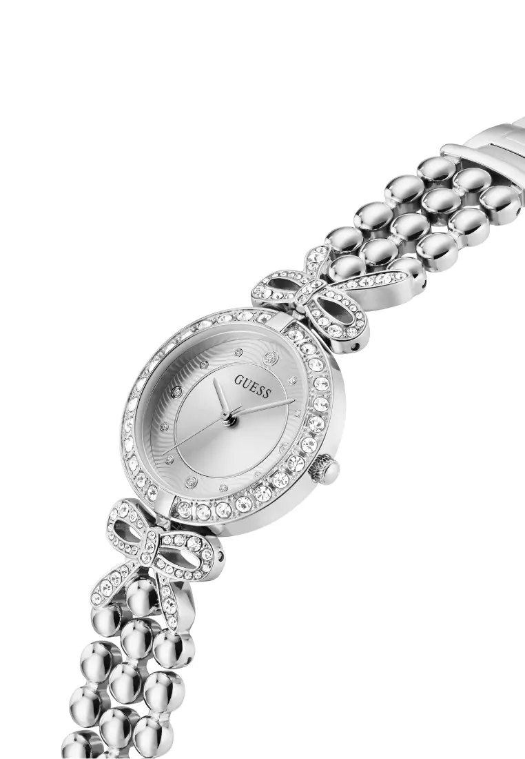 Guess Jewelry Silver Stainless Steel Analog Quartz Watch For Women GW0838L1