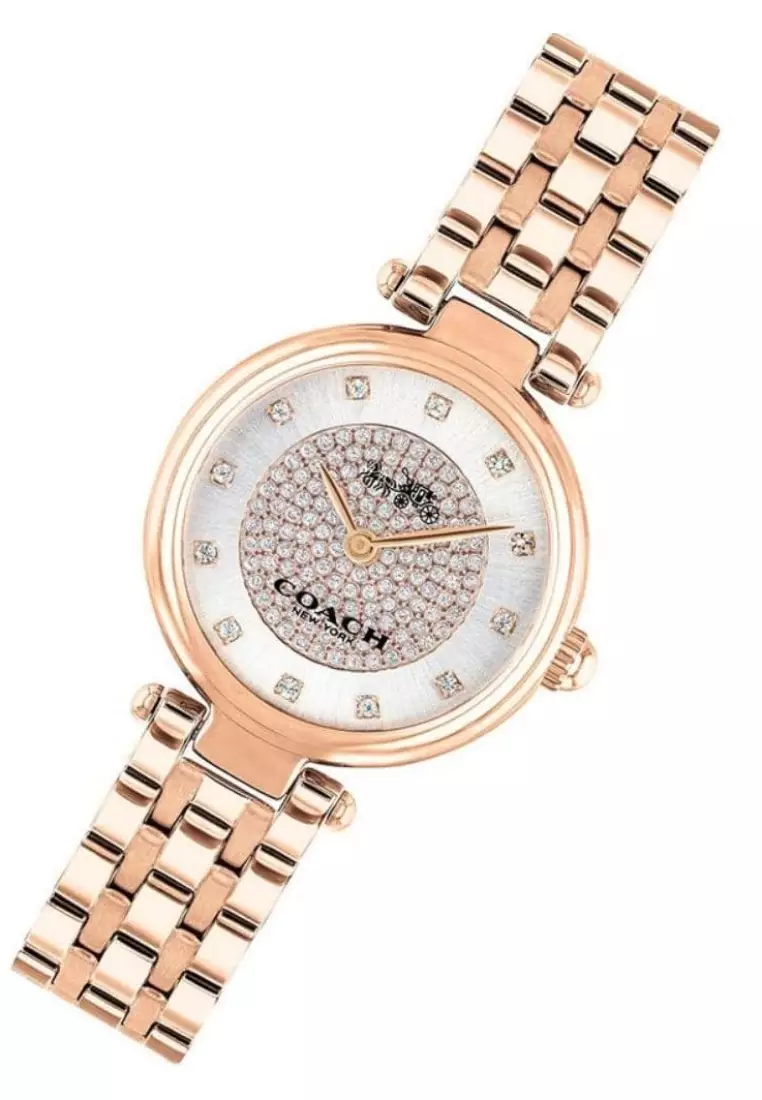 Buy Coach COACH 14503736 WHITE DIAL ROSE GOLD STAINLESS STEEL