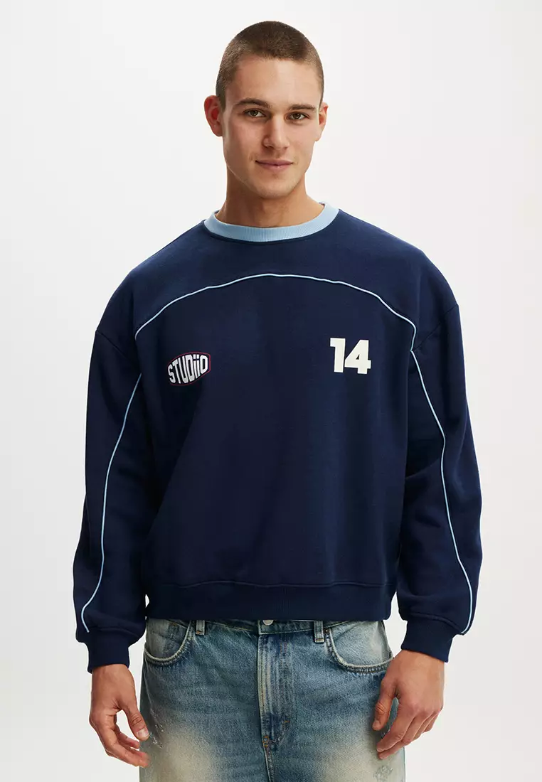 Buy Cotton On Box Fit Graphic Crew Sweater 2026 Online | ZALORA