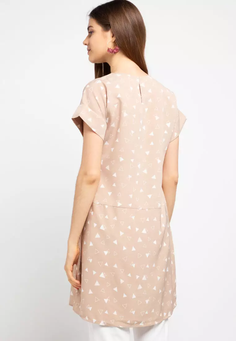 Ridley Blouse In Cappuccino Print