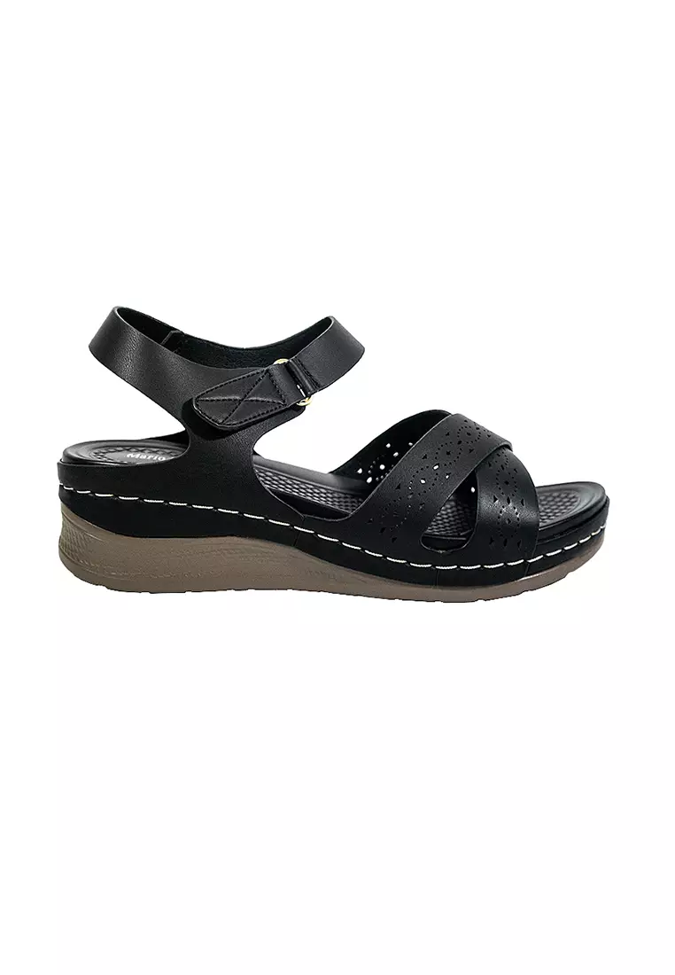 Discount on Mario D' boro Runway  shoes - SKU: Women's Flats Sandals LY 27297 Black C65