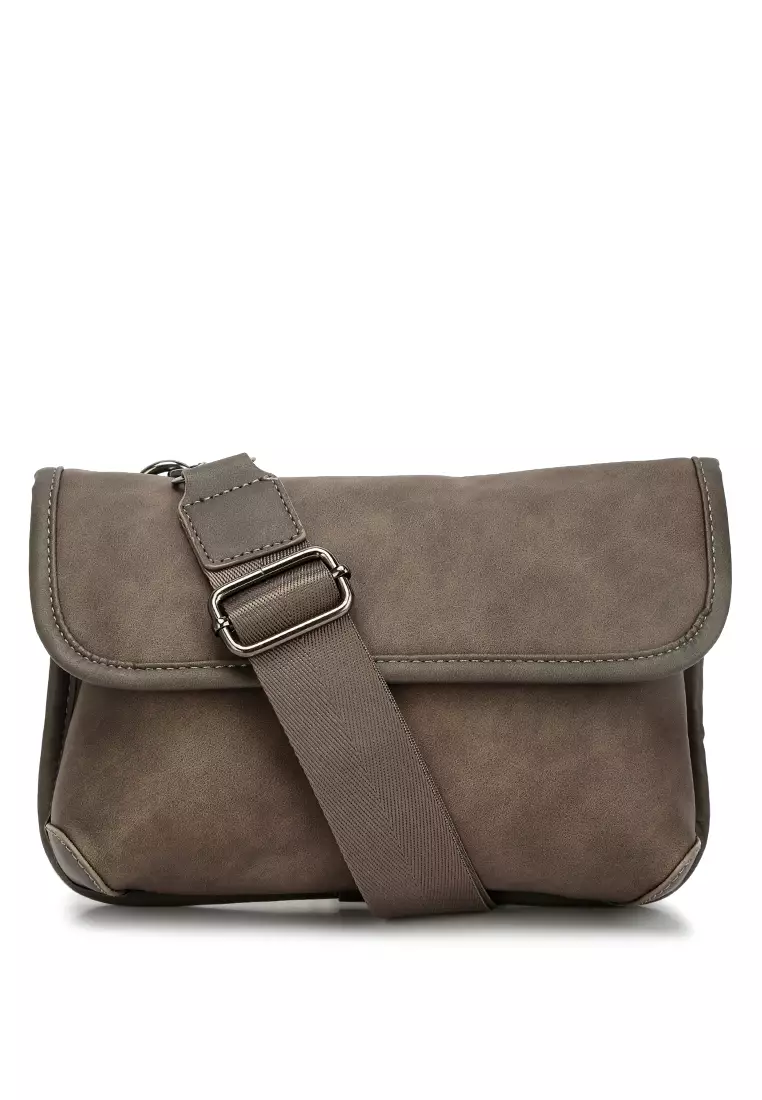 Faux leather crossbody messenger on sale bag