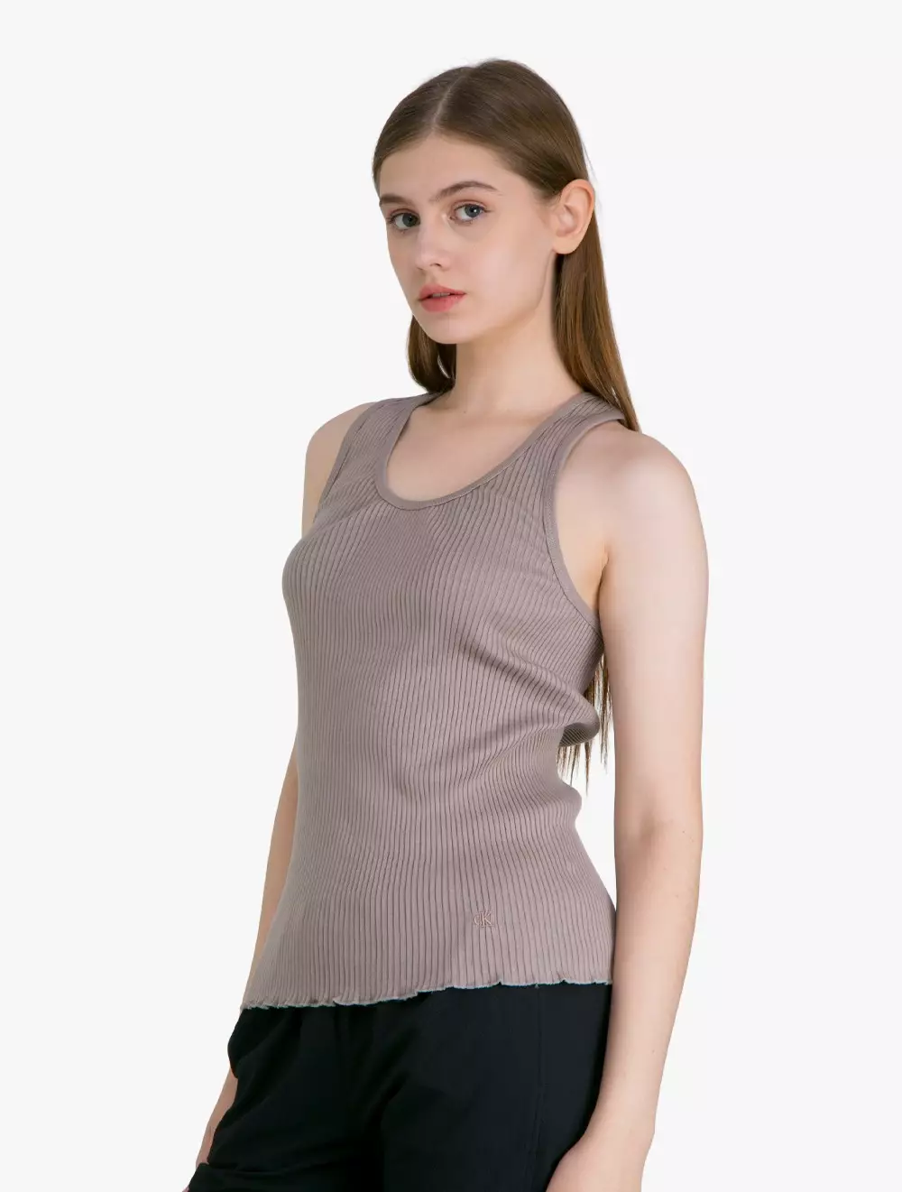 Calvin Klein - Hero Tubular Lip Tank Top - Brown - brown