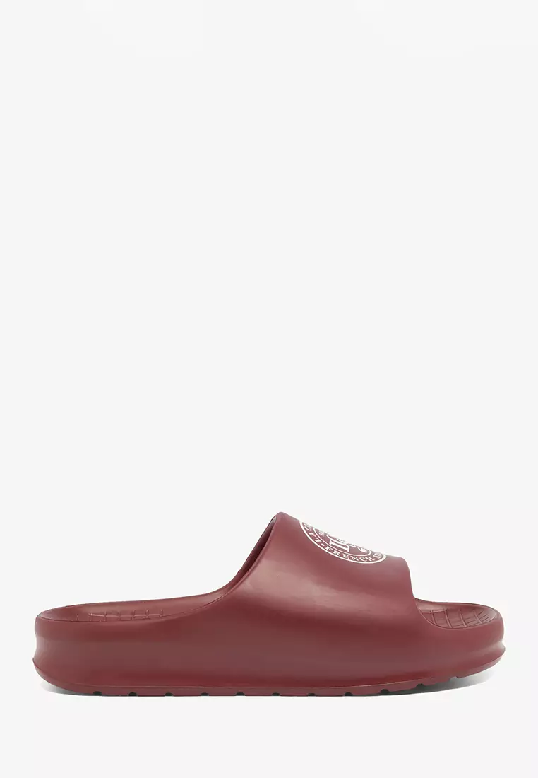 Lacoste pink slides shop