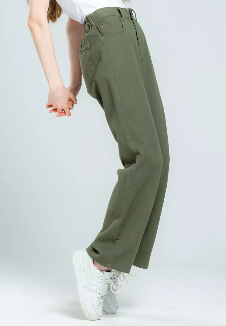 C2 Yalova Green Straight Cut Jeans Wanita
