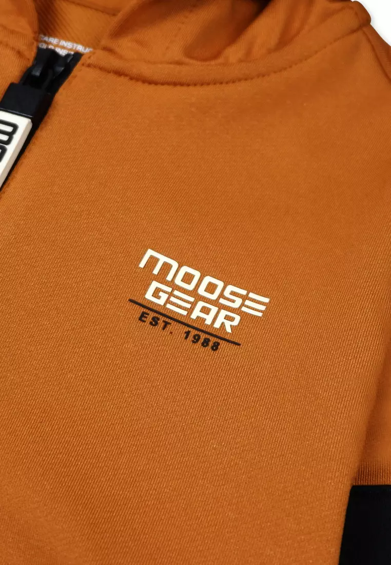 Boys Jacket With Hood And Print Details