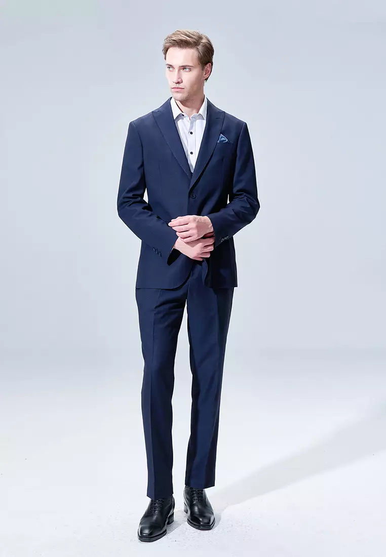Midnight Blue Check Leisure Trousers