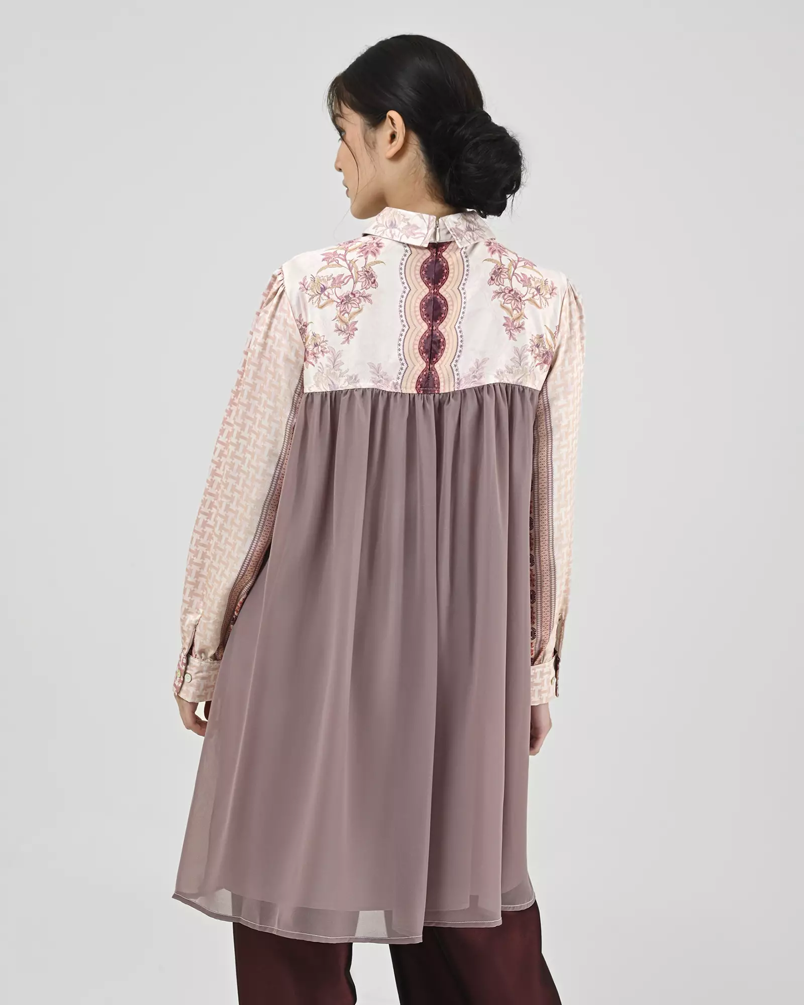 Geulis.id AGINA TUNIC - Burgundy