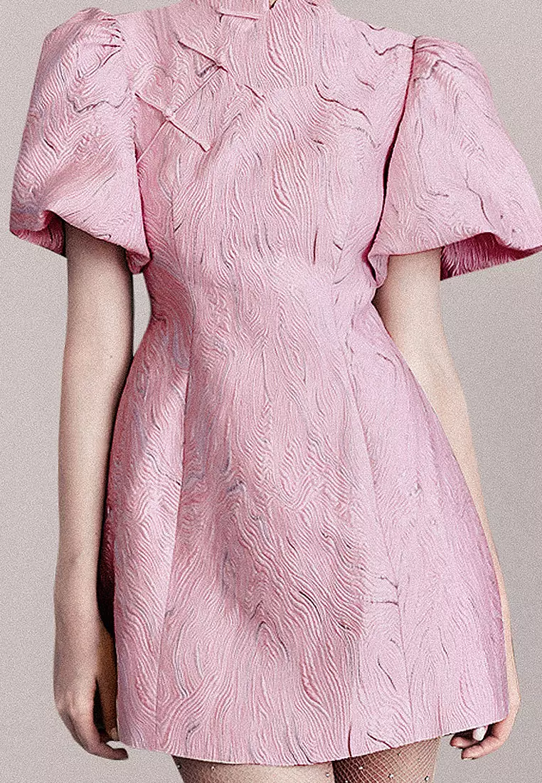 Cheongsam modified short-sleeved dress A021925PI