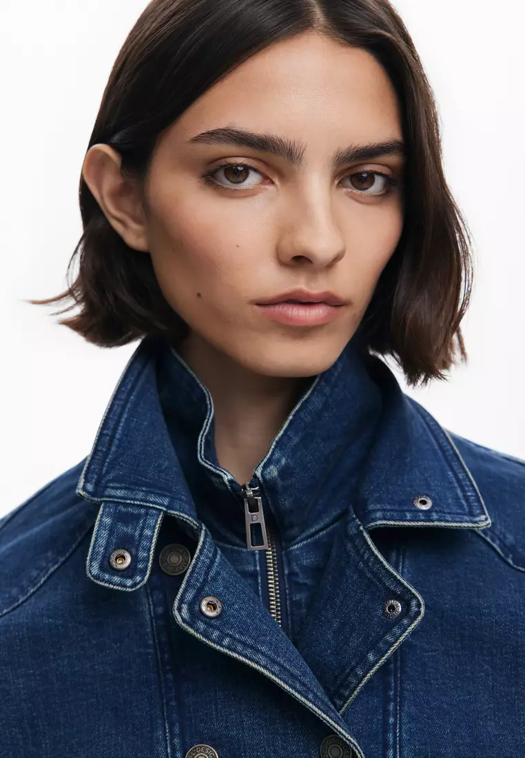 Double-collar denim jacket