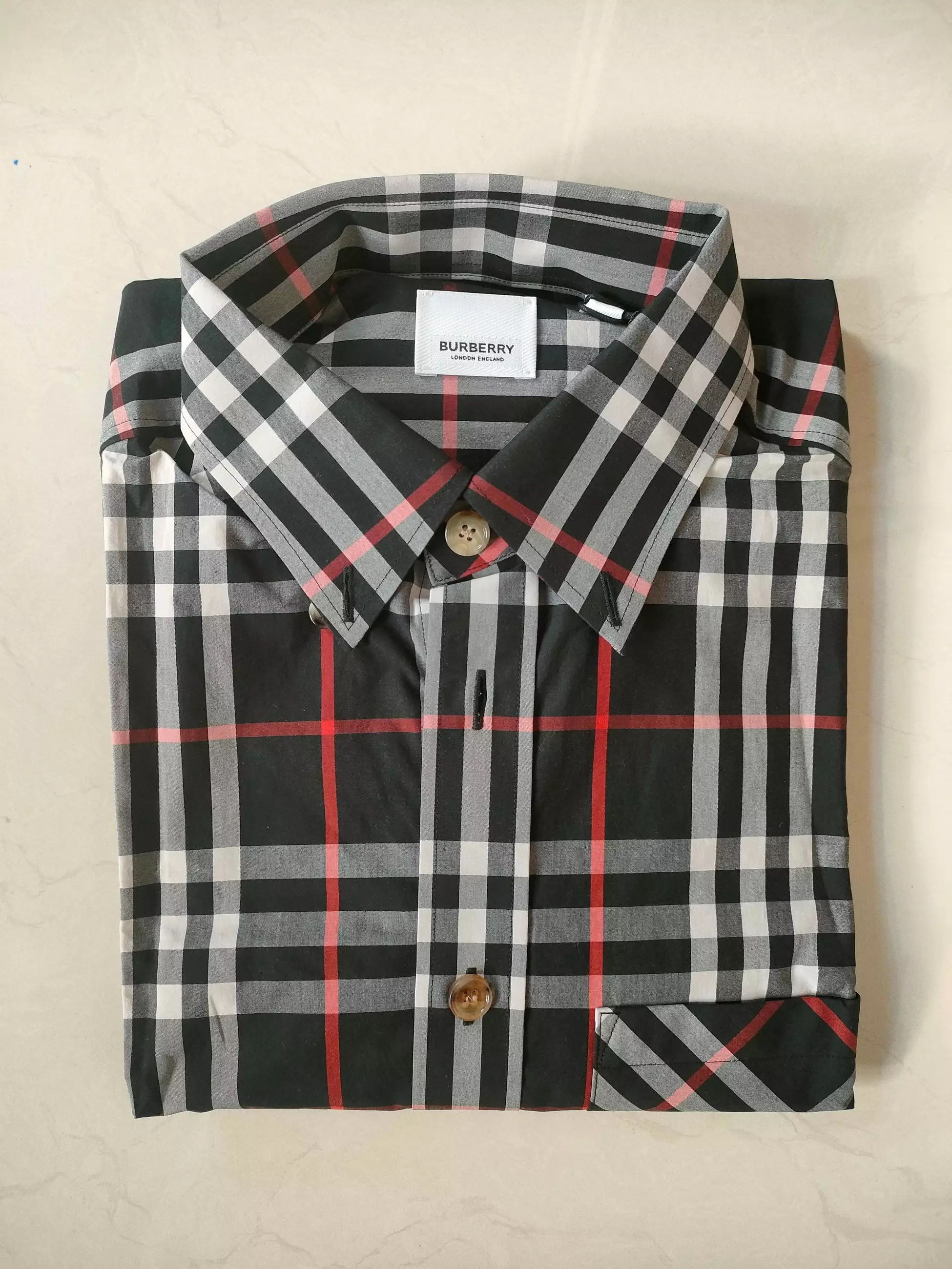 Kemeja Panjang Kotak Hitam size M