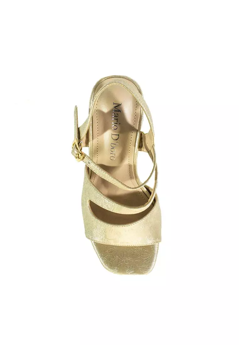 Women's Heeled Sandals LX 27730 Beige C61