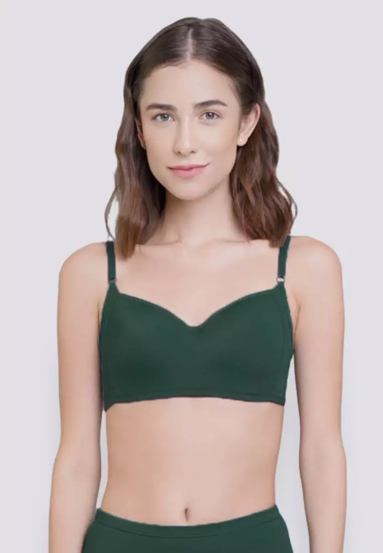 Buy Sassa Lively Sage Non-Wired Full Cup Bra with Adjustable Straps Women  Underwear 2024 Online