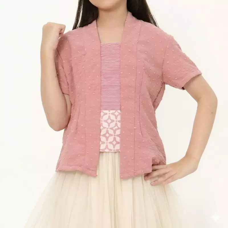 Blouse Batik Anak Perempuan - Atasan Batik - Bhatara Batik Yasmine - Baju Batik Modern Lengan Pendek