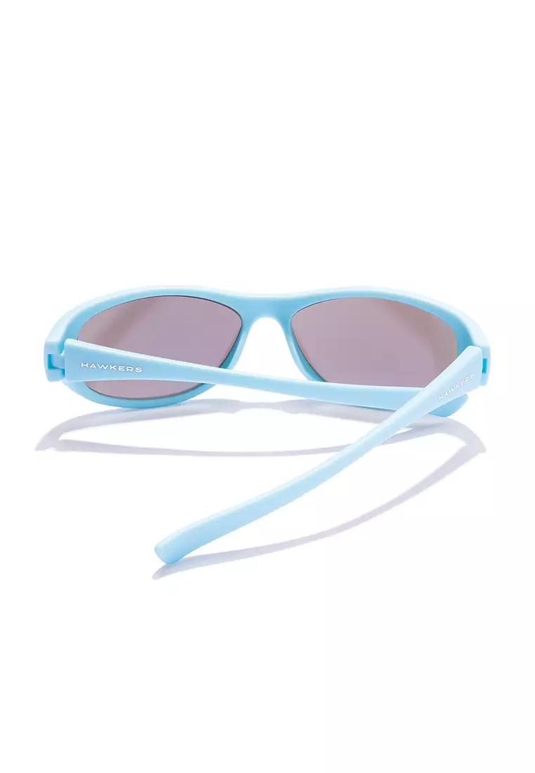 HAWKERS Turquoise Blue Chrome Rave Kids Sunglasses For Boys And Girls, Unisex. Official Product Designed In Spain