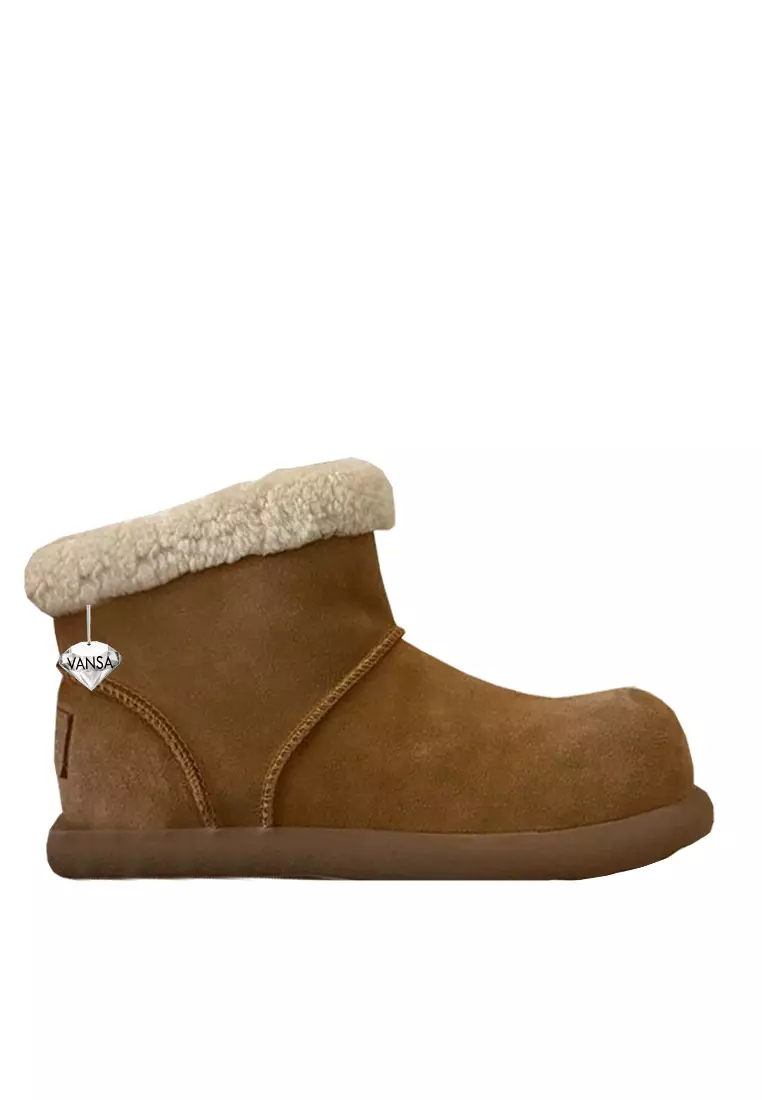 Discount on Twenty Eight Shoes  shoes - SKU: VANSA Cow Suede Plush Platform Ankle Boots VSW-B-KLA2515