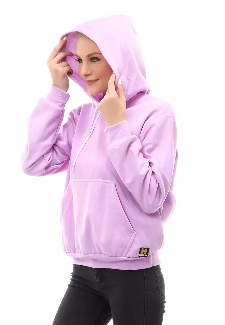 Hardwin Hoodie Jacket Polos Casual Wanita Material Fleece ORIGINAL - Light Purple