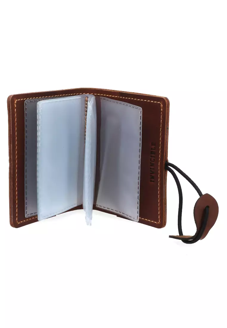 Zackly Card Holder Wallet Dompet Kartu Vintage Style Handmade Material Leather ORIGINAL - Tan