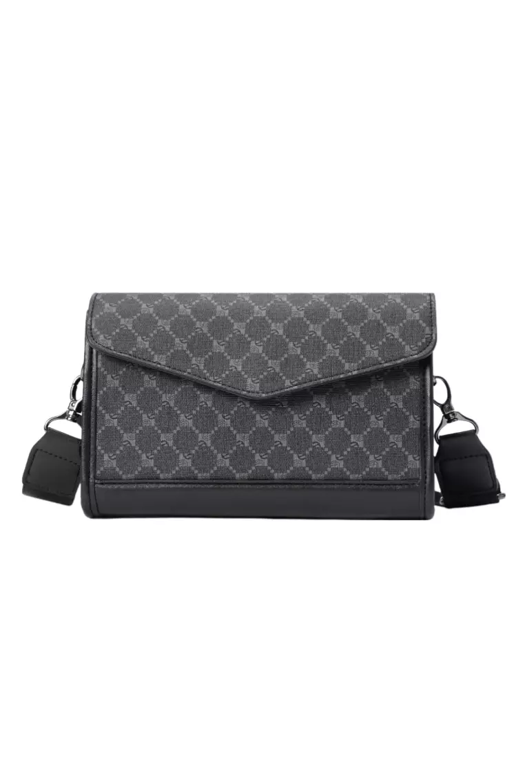 Men's Pattern Flap Crossbody Messenger Bags