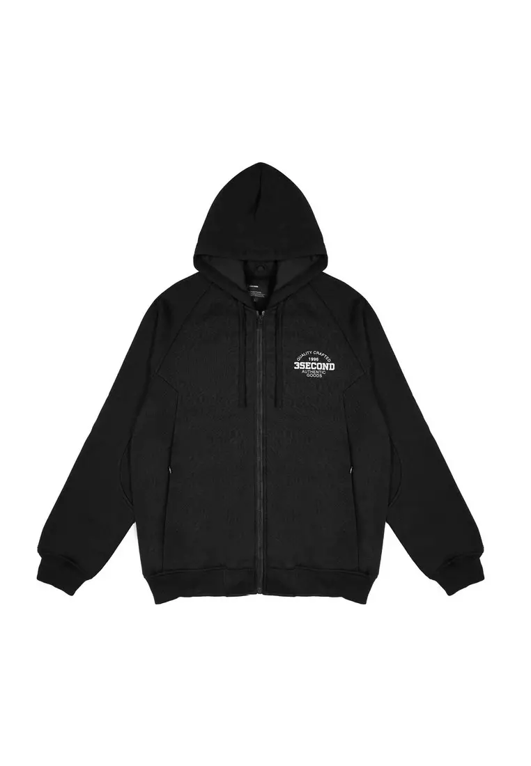 3Second Men's Jacket Hoodie Sweatshirt Regular Fit Fleece Authentic Goods OL-C010925