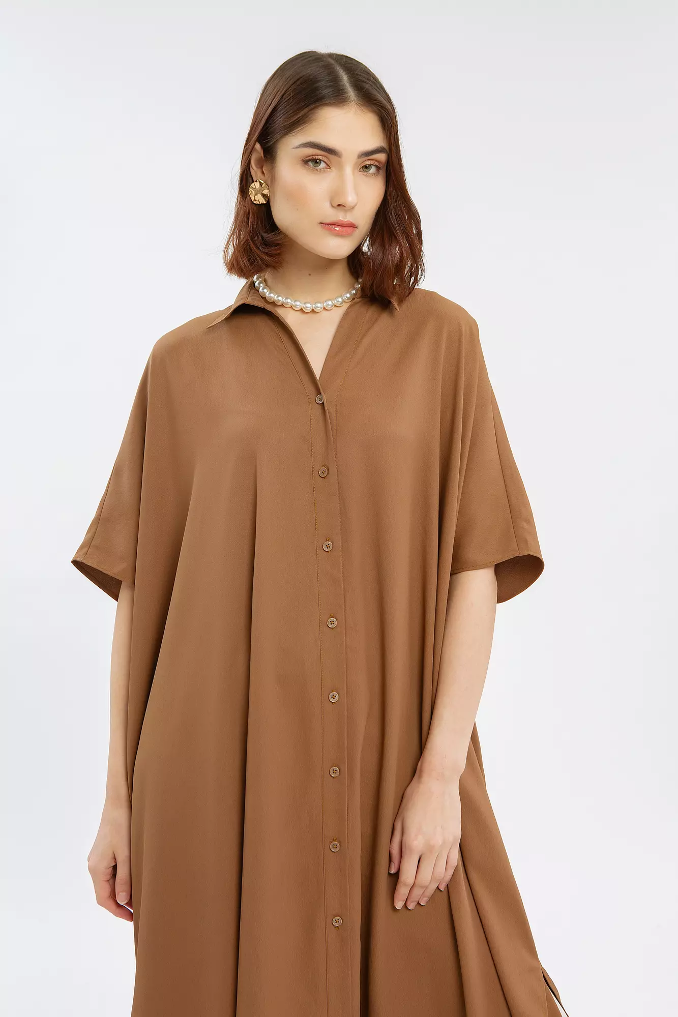 Minimal Raye Kaftan Brown ALL SIZE