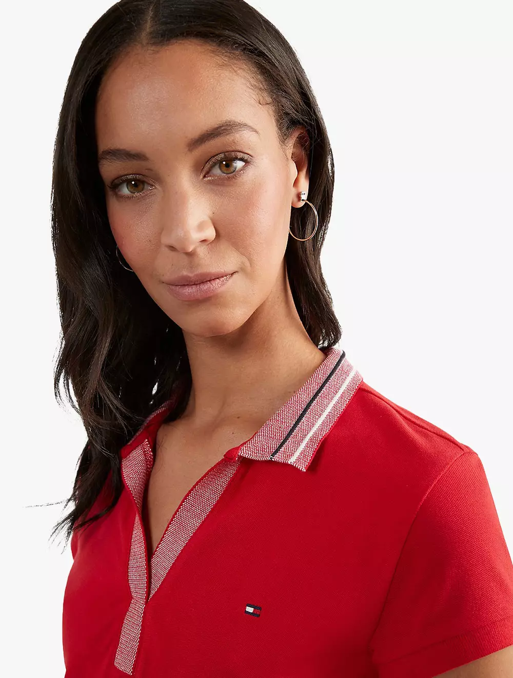 Tommy Hilfiger - SLIM FIT TIPPED POLO DRESS - Red - red