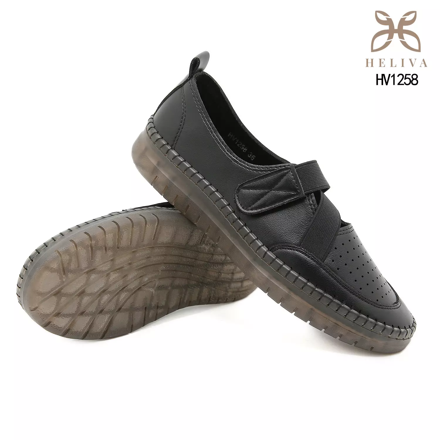 Heliva Avenna Slip-On Flats with Elastic Cross Straps HV1258