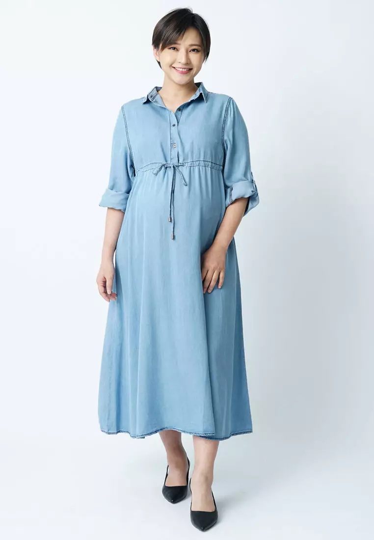 Denim on sale nursing dress