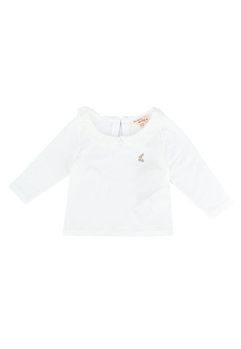 Du Pareil Au Même (DPAM) white Long Sleeves Top with Collar 4966FKA3A27B4DGS_1