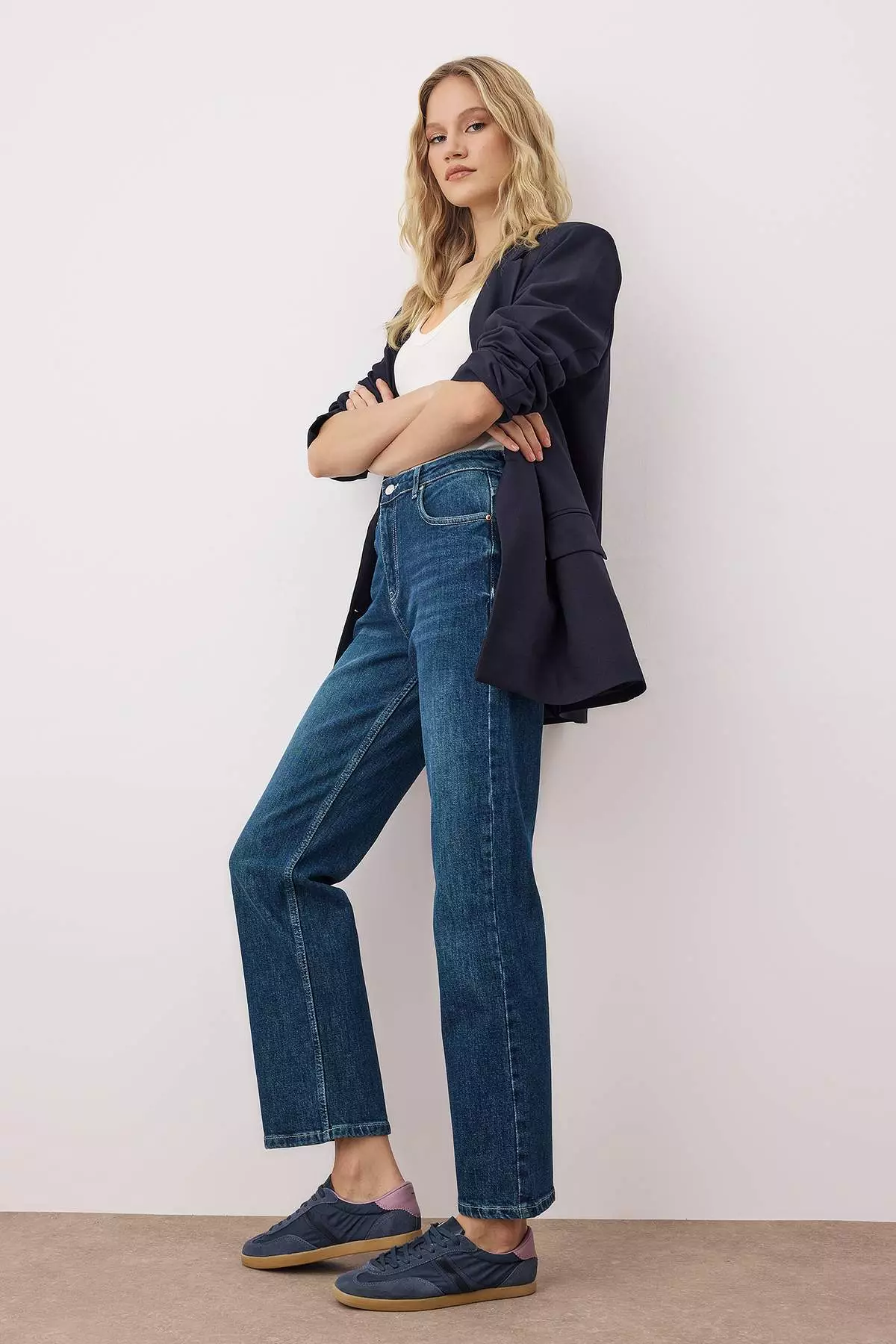 Dark Blue More Sustainable Straight Jeans