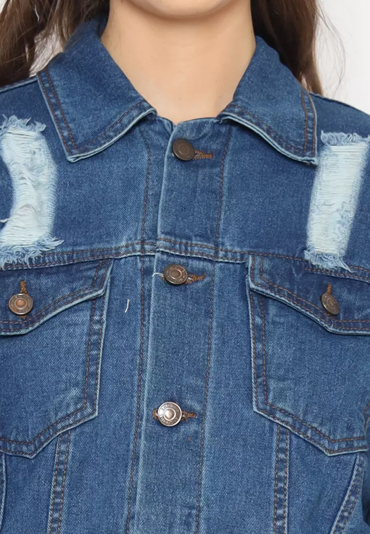 Jaket Denim Wanita Topaz Blue 292103N