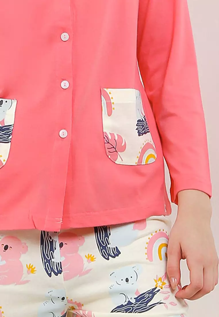 Pyjama Baju Tidur Long Sleeve Long Pants Sleepwear