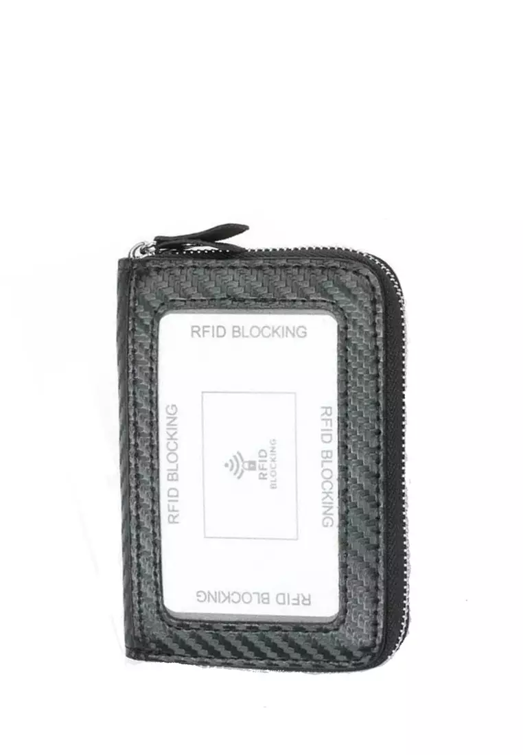 Zackly Dompet Kartu Anti RFID Universal Card Size Material Leather Kulit ORIGINAL - Black
