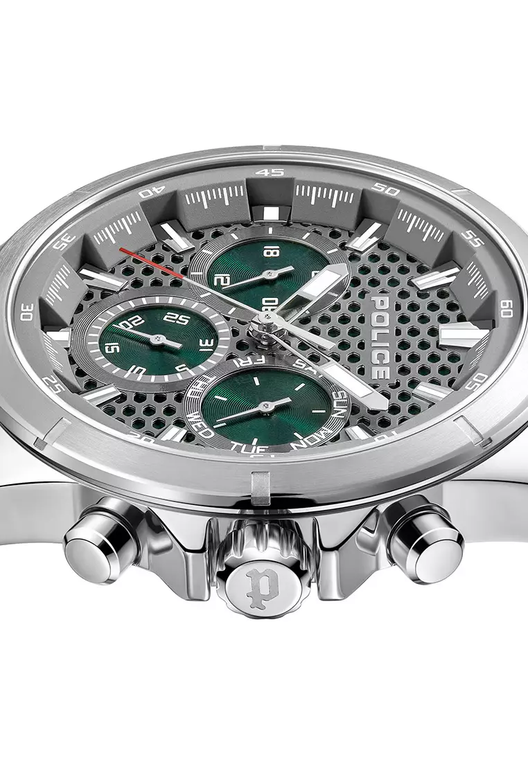 Police Malawi Silver Stainless Steel Analog Quartz Watch For Men PPEWGK2204106