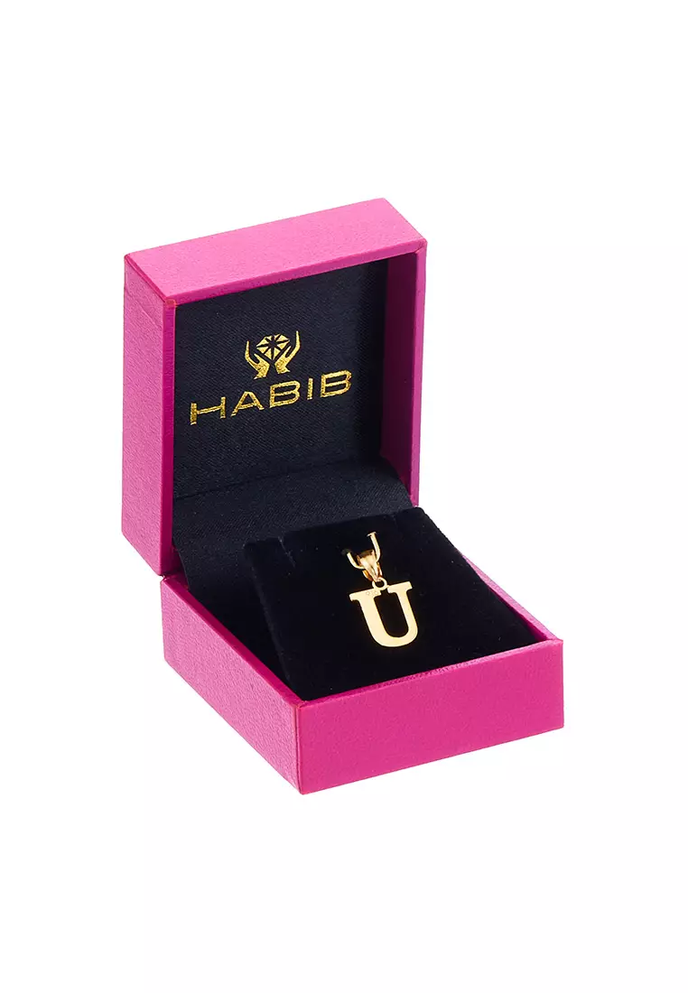HABIB 916/22K Yellow Gold Alphabet Pendant STP060723(U)