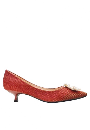 Wedding Shoes Red Wedding Shoes Red Kitten Heel Peeptoes Silver