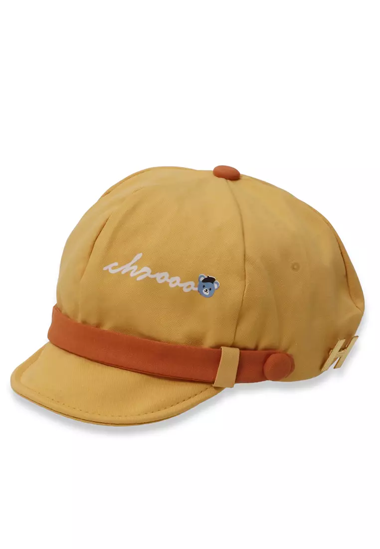 Otieno Aksesoris Fashion Topi Beret Anak Unisex Funny Design Kids Hat Material Cotton ORIGINAL - Yellow