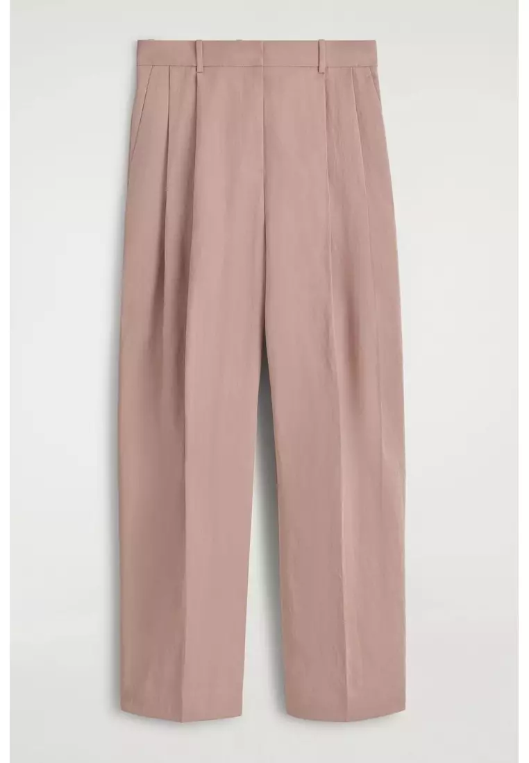 RELAXED FLUID WIDE-LEG TROUSERS