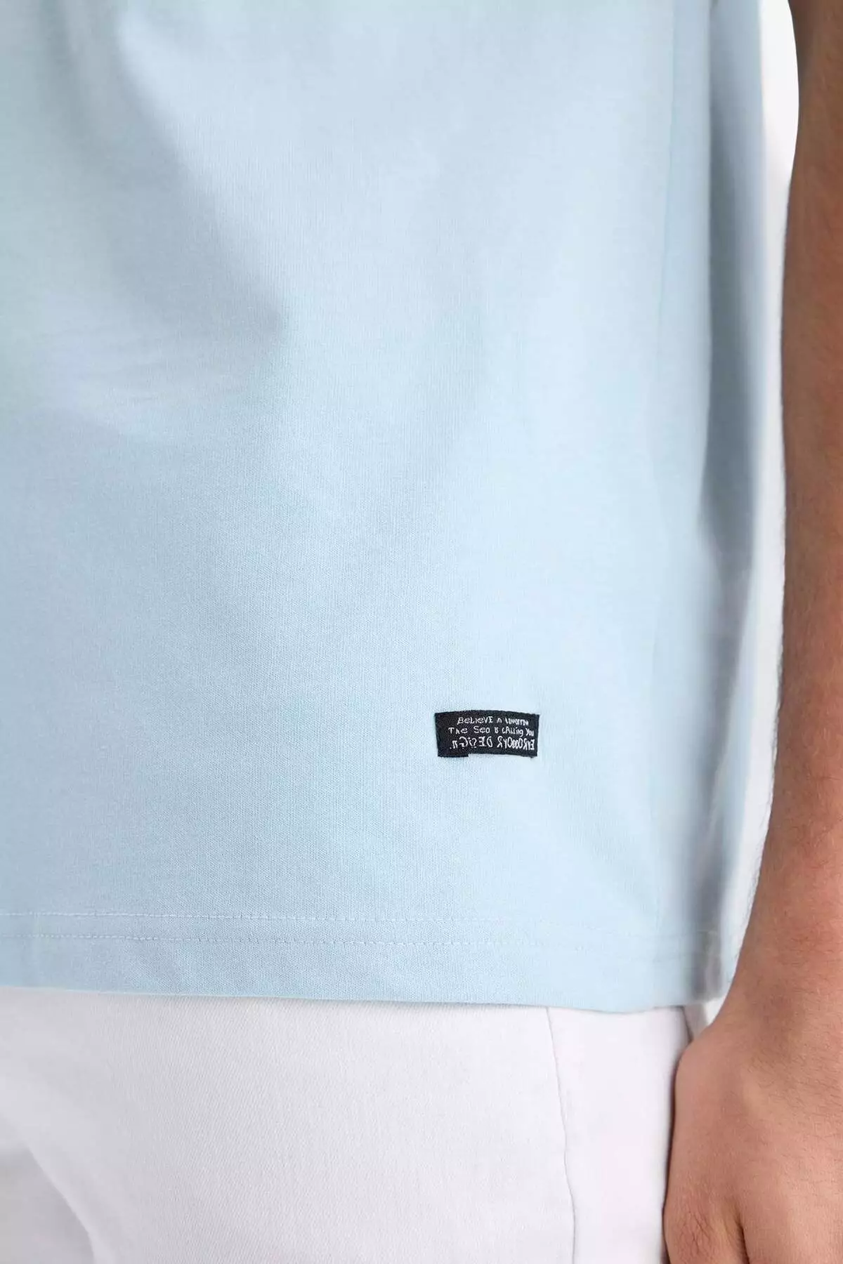 100% Cotton Boxy Fit Crew Neck Basic Plain Undershirt C7205Ax25Sm