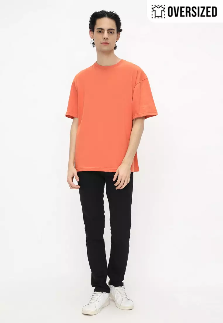 NX T-Shirt Cotton Combed Tebal Oversized Pria 2079370451