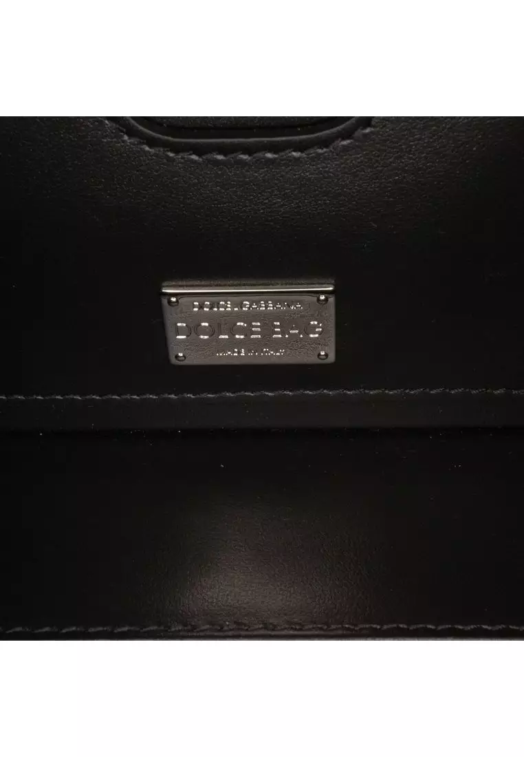 Pre-Loved Dolce & Gabbana Rhinestone Embellished Jacquard Dolce Box Bag