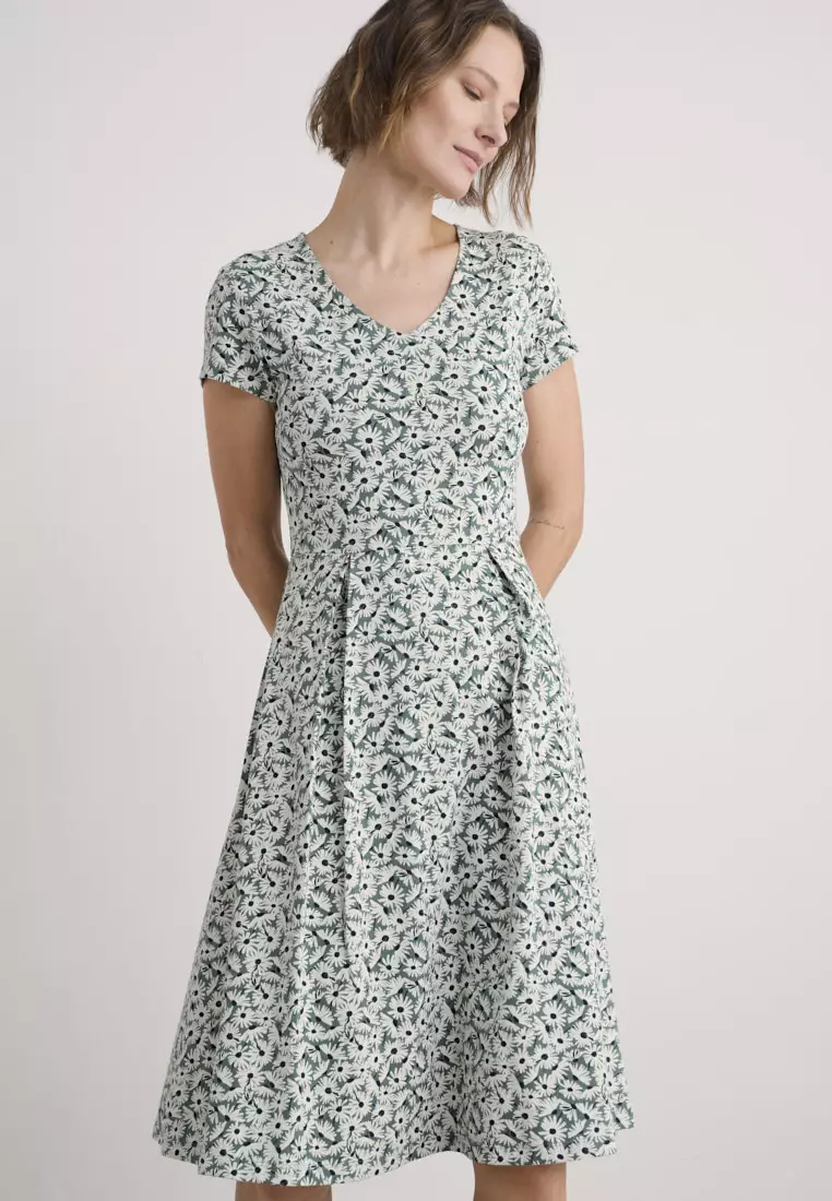 Seasalt Cornwall Green Pier View Jersey Dress