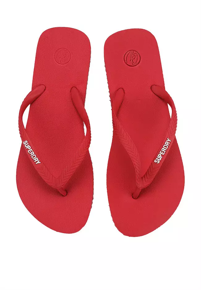 Red flip top flops