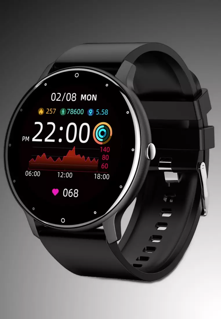 BRAZIL Unisex Smart Watch - Support your favourite country! - Special Edition with 2 Easy to Exchange Silicon Straps (Black / Mixed Brazilian Colors Strap)